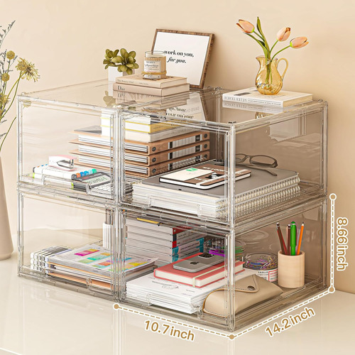 Organizador De Cajones De Escritorio Apilables De Plástico