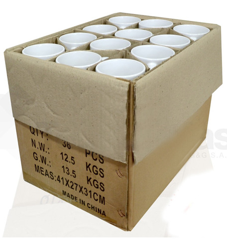 Caja X36 Mugs Sublimación 11 Onzas Blancos
