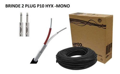 Imagem 1 de 3 de Rolo De Cabo Microfone Santo Angelo X30 100 Metros + Brinde