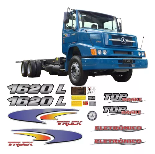 Adesivo 35x14cm Caminhão MB 1620 Mercedes Benz Graneleiro Ração Truck a375