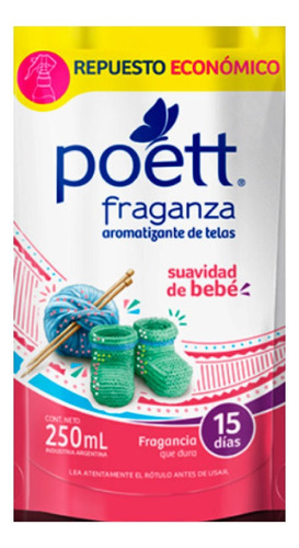 Poett Perfume Para Ropa Dp X250 Suavidad De Bebe 