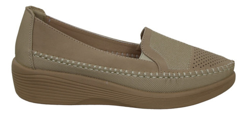 Mocasin Mujer  Beige Bypass V23-y6737-3a