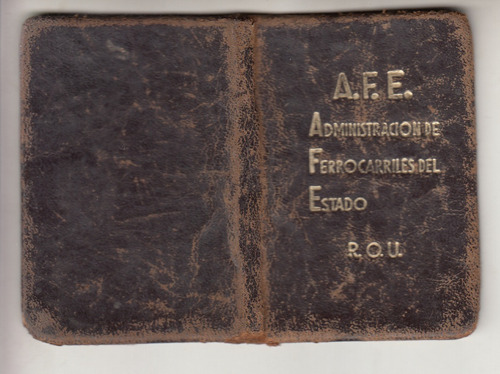  Ferrocarril De Uruguay 1959 Carnet Pase Libre De Afe Tren 