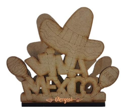 Servilleteros Viva México Fiestas Patrias Mdf 3mm 10 Pzas 
