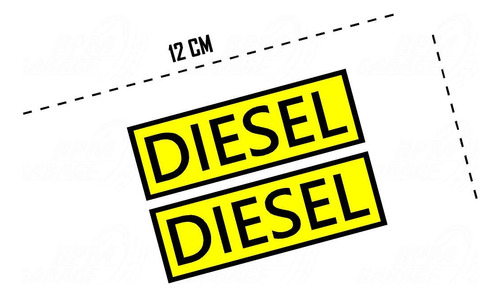 Sticker Diesel Para Tapas De Combustible Calcomania 2 Unidad