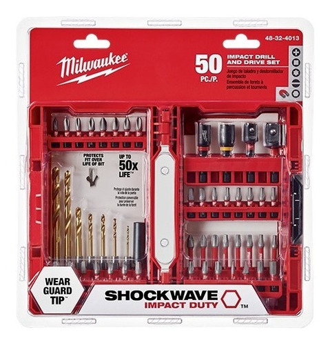 Juego De Puntas Milwaukee Phillips Pana Torx 50pz 48-32-4013