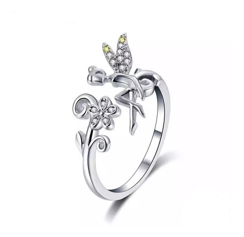 Anillo Ajustable Hada Madrina En Plata Sterlina Para Mujer