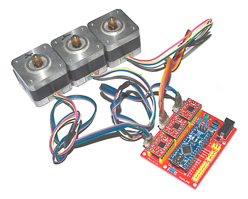 Tarjeta Cnc Shield V4 Con Arduino Nano +3 Driver A4988 +cabl