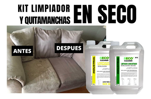 Kit Limpiador Y Quitamanchas En Seco 2u 5 L  Alfombra Telas