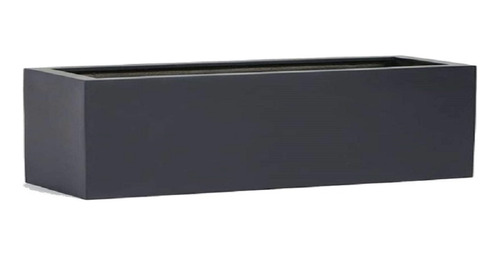 Maceta Negra Fibra De Vidrio 100x30x30 Reforzada Minimalista