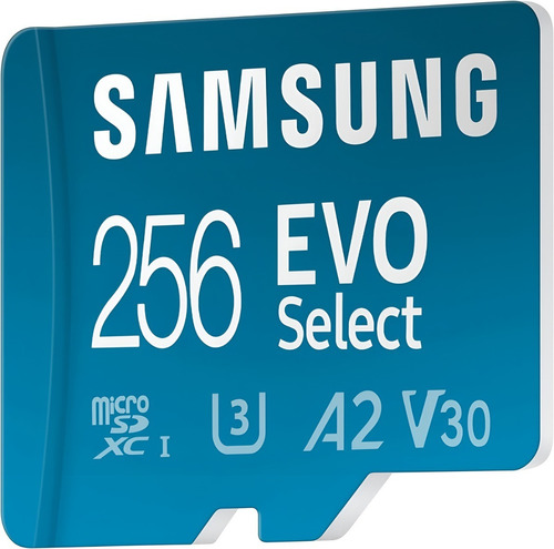Micro Sd 256gb Samsung Evo Select+ 4k 130 Mb/s U3 A2 V30