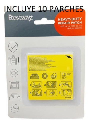 Parche De Reparación Para Piscinas 6.5 X 6.5 Cm Bestway