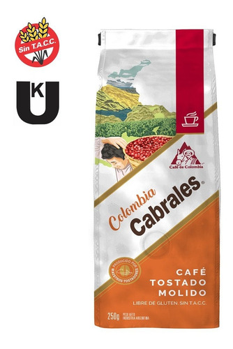 Imagen 2 de 7 de Cafe Molido Cabrales Colombia 250gr Tostado