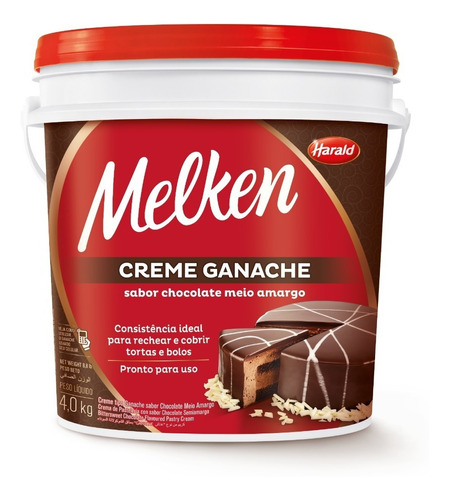 Ganache Harald Melken Sabor Chocolate Semi Amargo 4kg