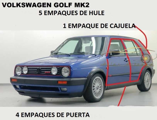 Empaques De Puerta Y Cajuela Mk2/a2 5 Ptas/pzas Golf/jetta