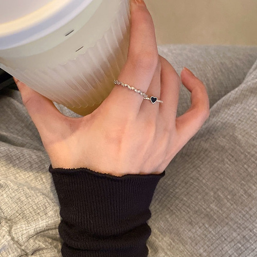 Juego De 10 Anillos De Dedo Ajustables Con Forma De Corazón
