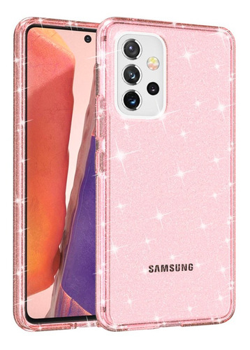 Protector Rígido Samsung Galaxy A53 5g Color Rosa Con Brill