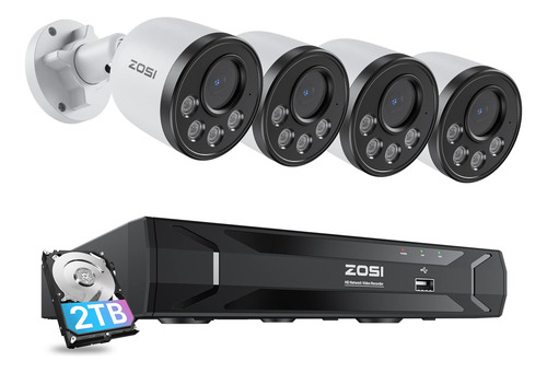 Zosi Sistema De Camara De Seguridad Poe De 5mp 8ch Con Audio