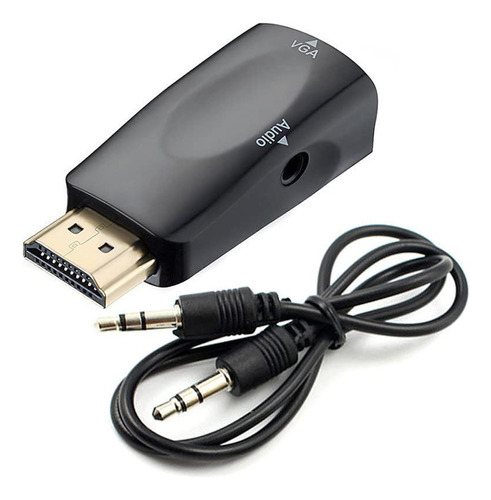 Adaptador Conversor Hdmi Macho A Vga Hembra Full Hd + Audio