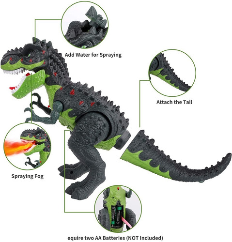Imagen 5 de 9 de Dinosaurio Rex De Juguete Con Luces Y Sonido Regalo Sorpresa