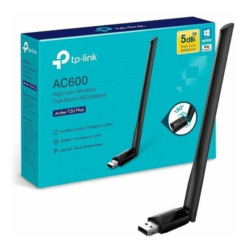 Adaptador Tp Link Wireless Archer T2u Plus Ac600 