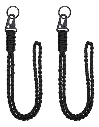 Llavero Táctico De Paracord (bk), Cuerda Pesada, Larga, Muñe