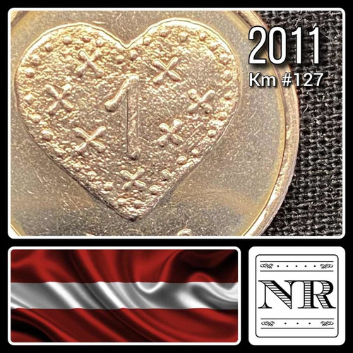 Letonia 1 Lats - Corazón De Pan - Año 2011 - Km #127