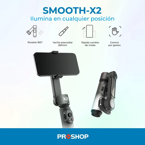 Imagen 5 de 10 de Estabilizador Celular Gimbal Zhiyun Smooth X2 Combo Bolso