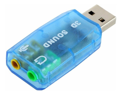 Tarjeta Sonido Usb 5.1 Canales Audio Pc Laptop /e Color Azul