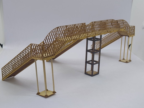 Imagen 7 de 10 de Nico Puente Peatonal 3 Escaleras Kit Fibrofacil H0(mnt 120)
