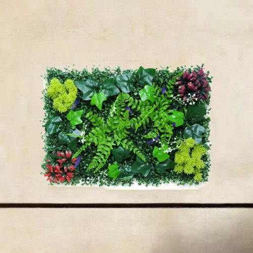 10 Piezas Muro Verde Follaje Artificial Sintentico 60x40 Cms