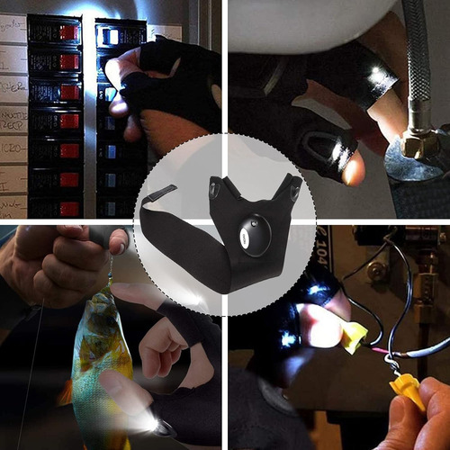 Guantes De Luces Led Para Hombres Ideales Para Pesca Y Repar