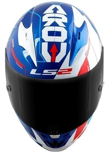 Imagem 3 de 5 de Capacete Ls2 Ff323 Arrow R Techno Branco Azul (tri-composto)