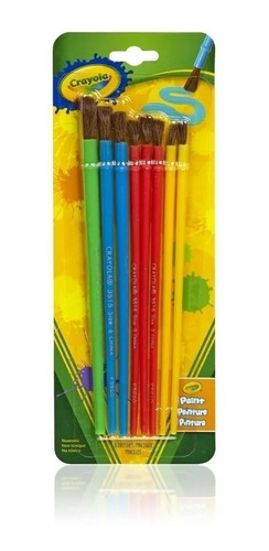 Set Pinceles 8 Unidades Crayola Variedad Tamaños 