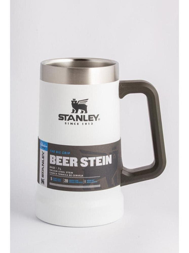 Jarra térmica para cerveza Stanley Adventure con tapa, 709 ml, color blanco