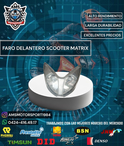 Faro Delantero Scooter Matrix 