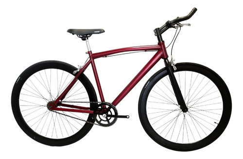 Bicicleta Urbana Rin 700 Fixed Doble Pared Color Marrón