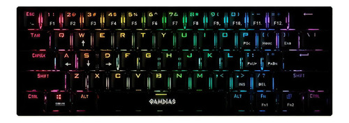 Teclado Mecânico Gamer Gamdias Hermes E3 Rgb Switch Brown Pt Idioma Us Inglês Cor De Teclado Preto