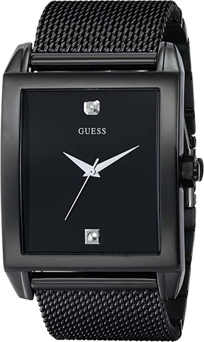 Reloj Guess Black Mesh Diamond, Color Negro, Incrustacion