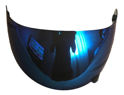 Motociclismo: Mica Visor Casco Agv K3 K4 Color Tornasol Azul