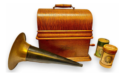 Autentico Fonógrafo Antiguo Marca Edison Año 1906 Funcionand (Usado)