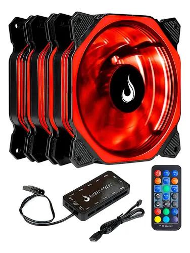 Kit 3 Fans Gamer | Rise Mode | Aura Rgb | 120mm