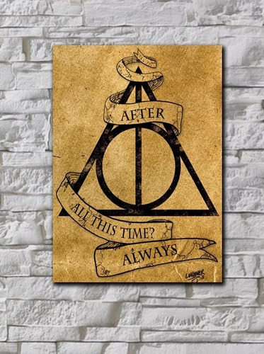 Cuadro Harry Potter Reliquias Beige - 26,7x40 Cm