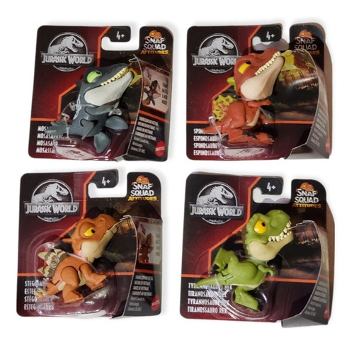 Jurassic World Snap Squad Attitudes Spinosaurus T-rex Y 2+