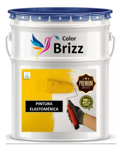 Pintura Elastoamerica Azul  Baum Y Brizz (tineta)