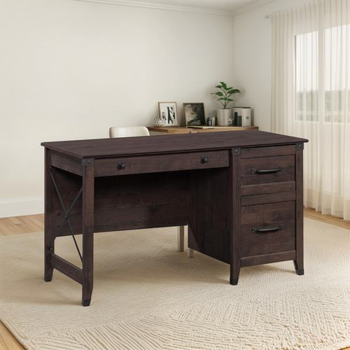 Escritorio De Madera Sauder Carson Forge; Cedro Rústico