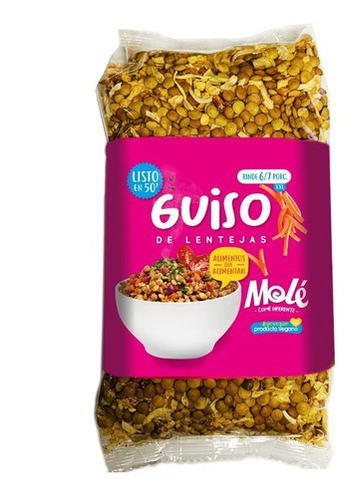 Imagen 1 de 2 de Mole Xxl - Guiso De Lentejas - 350gr