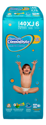 Pañales Kleenbebé Comodisec Etapa 6 Unisex 40 Piezas