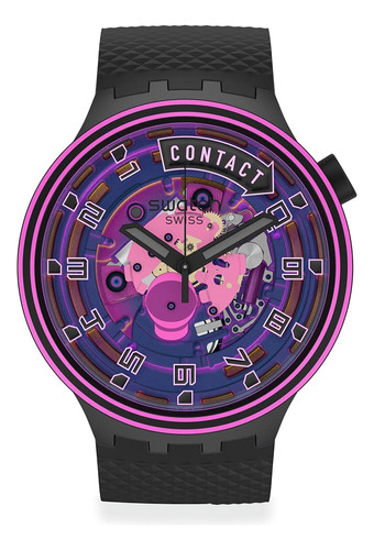 Reloj Unisex Táctil Swatch Touchdown Modelo Sb01b126 Negro