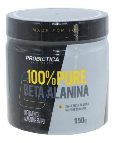 100% Pure Beta Alanina Mais Energia Treino Probiotica 150gr